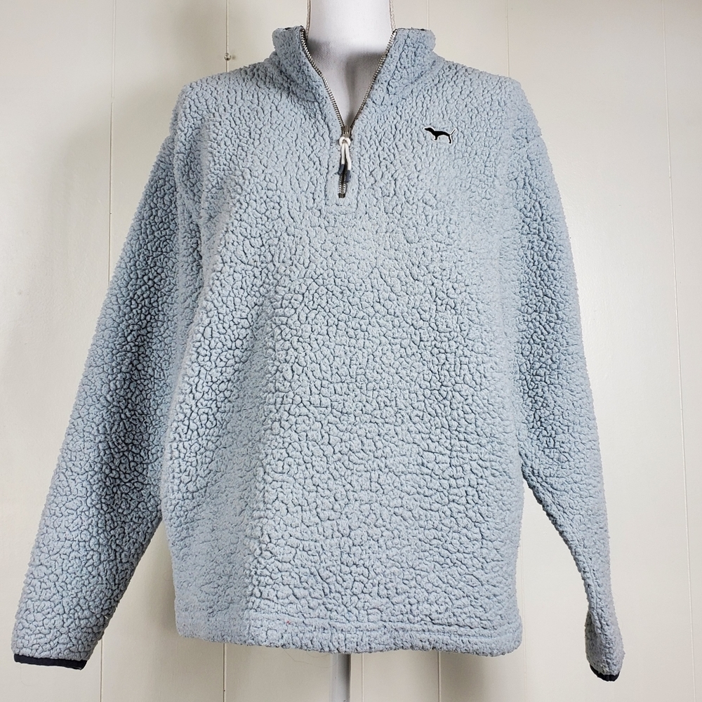 Pink Victorias Secret teddy bear 1/4 zip fleece size small